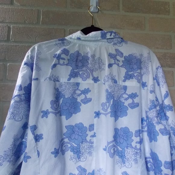 Sara Morgan XXL Women's Coastal Grandma 3/4' Sleeve Floral Top - Picture 5 of 8